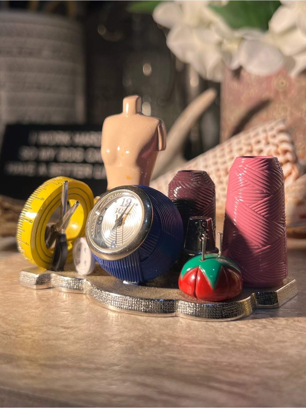 Super Cute Decorative Sewing Sculpture Accent